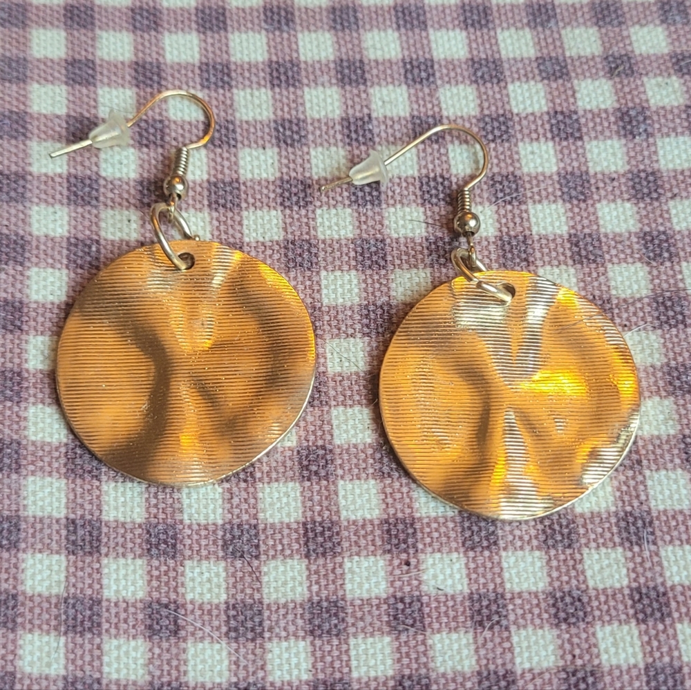 Gold Disc Earrings